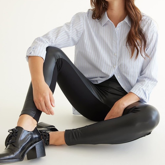 New Reitmans Black Faux Leather Pants - Picture 1 of 12